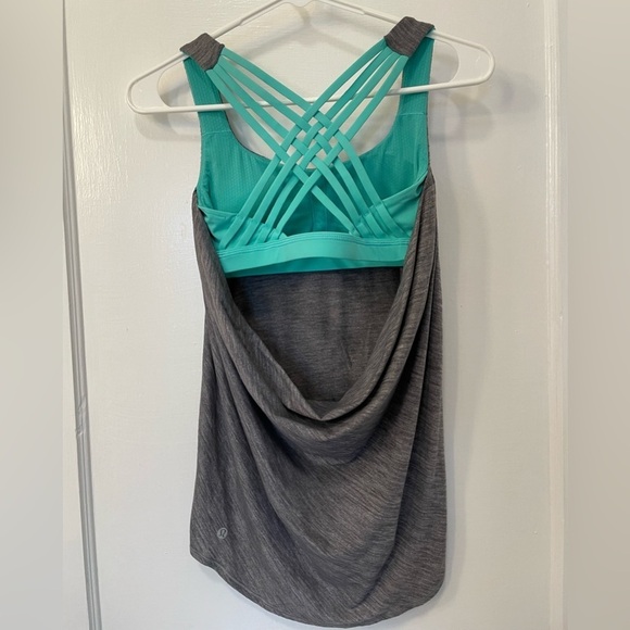 lululemon athletica Tops - Lululemon Wild Tank Heathered Slate Bali Breeze